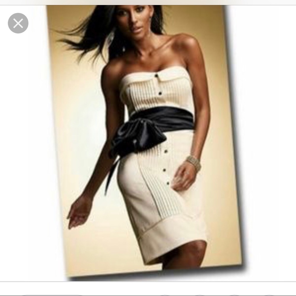 Tuxedo cocktail Dress White Black semi formal